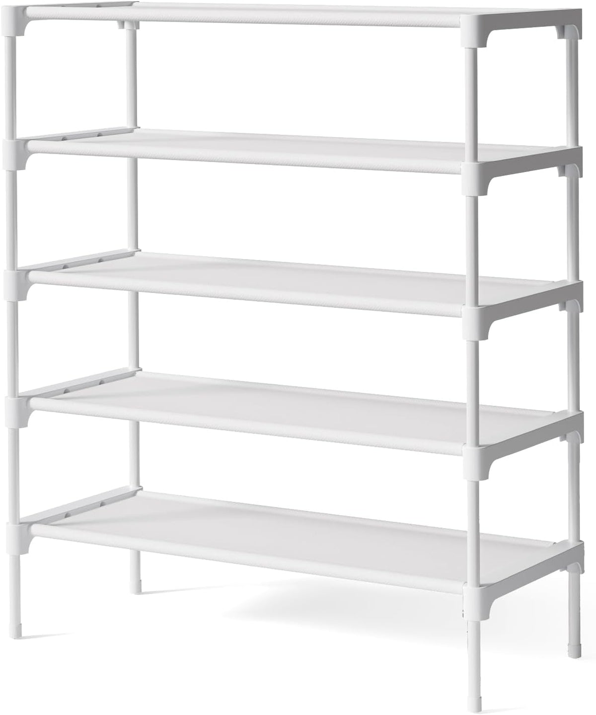 Kitsure Shoe Rack - Non-Woven Shoe Rack Shelf, Shoe Organizer for Closet, Entryway, Garage & Corridor, Stackable Shoe Shelves, 27.5" Wide - 3 Tier, Black