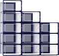 Kuject X-Large Shoe Storage Boxes Organizers Clear Plastic Stackable 12 Pack, Shoe Rack & Holder Substitute, Sneaker Containers, Toy Storage Organizer Bins for Entryway, Closet, Under Bed, Black