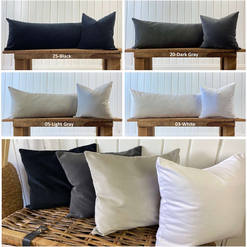 Extra Long Lumbar Pillow Cover, Copper Bronze Velvet Throw Pillow, All Custom Size, Velvet Decorative Pillow, (Only Cover) 20x54, 14x36