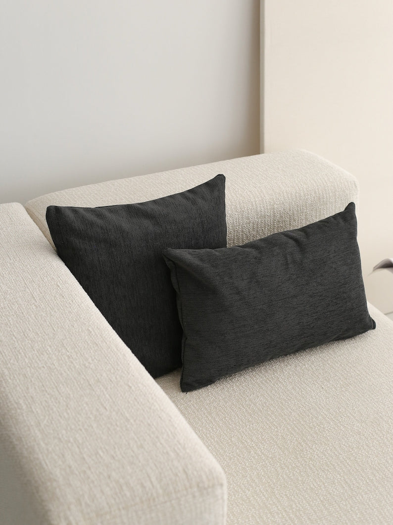 Linen Custom Lumbar Pillow Case, Long & Large Oversized Linen Throw Pillow Cover, Linen Modern Cushion Cover, Invisible Zipper, 14x40, 16x47