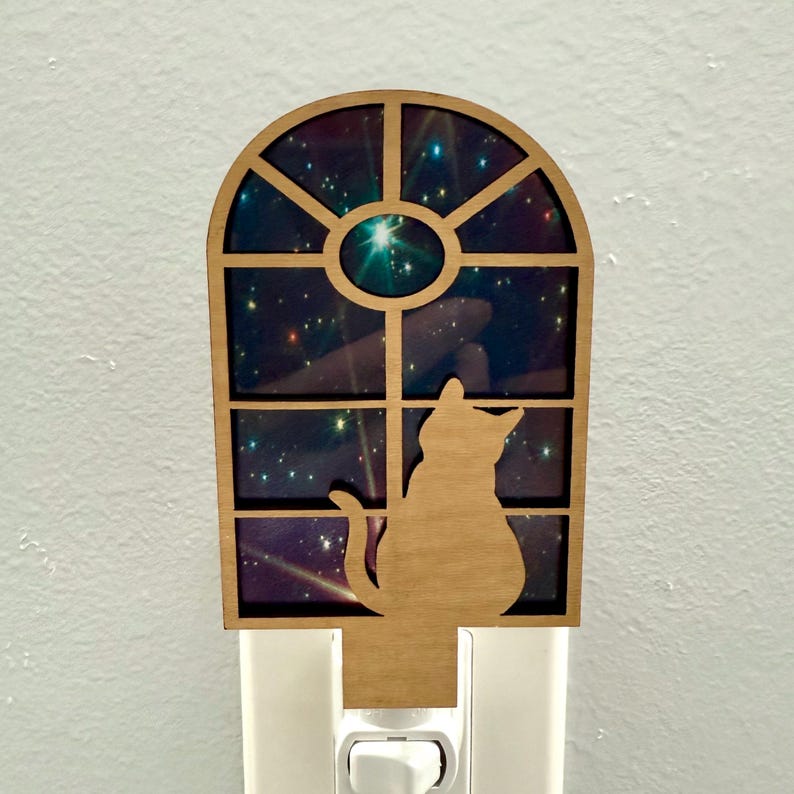 Cats and Books Night Light, Plug in Nightlight Cats,Birthday Gift for Cat Lover, Cat Lover Gift for Girls, Cat Home Decor, Cat Lady Gift