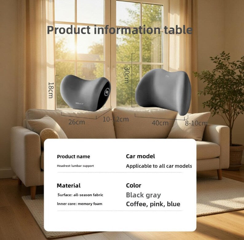 Ergonomic Lumbar Support Pillow – Memory Foam Waist Pillow for Sleeping, Back Pain Relief, Comfortable & Modern Bed Support