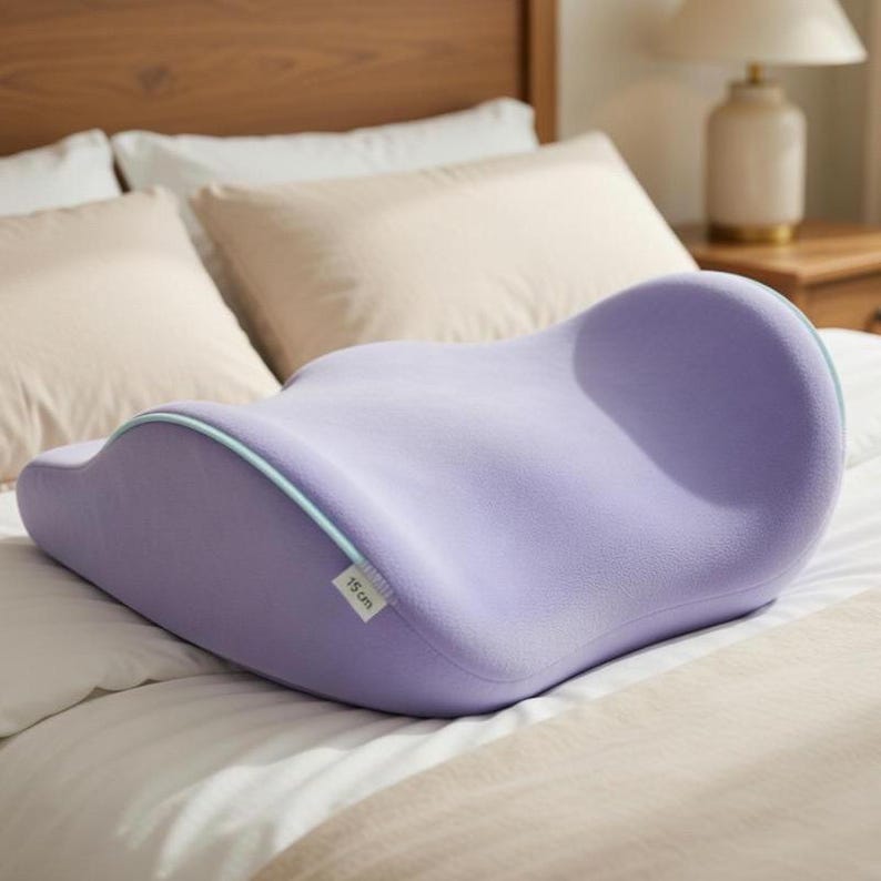 Ergonomic Lumbar Support Pillow – Memory Foam Waist Pillow for Sleeping, Back Pain Relief, Comfortable & Modern Bed Support