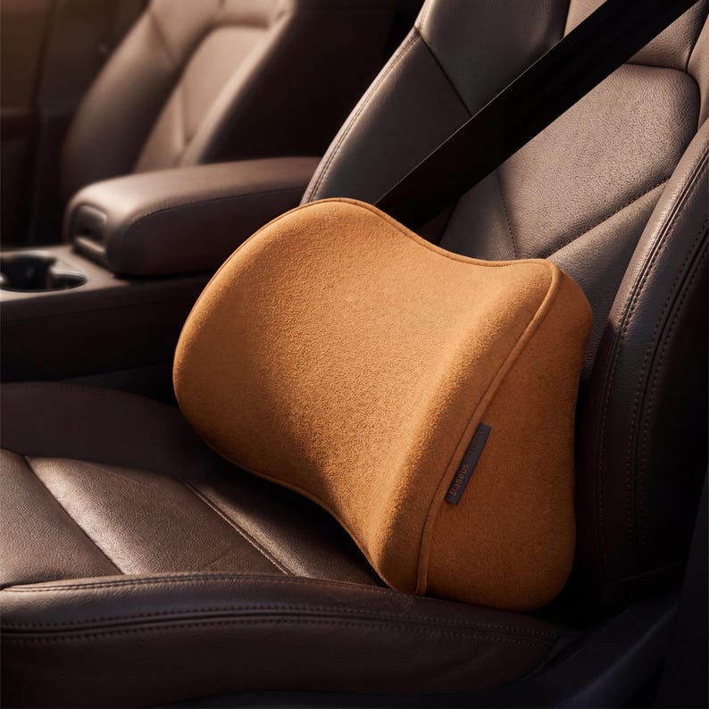 Memory Foam Lumbar Support Pillow for Car, Back Pain Relief Cushion
