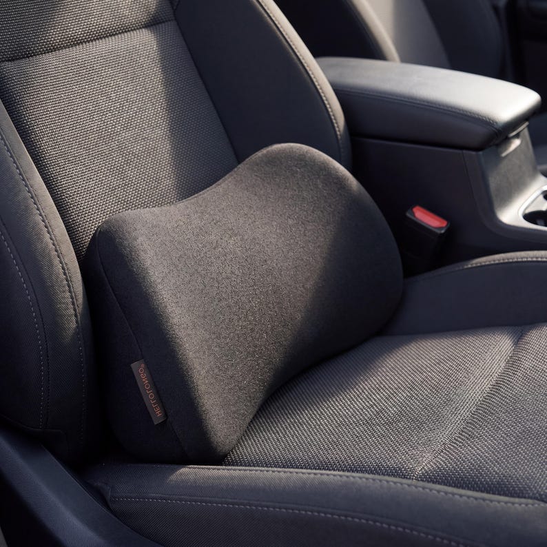 Memory Foam Lumbar Support Pillow for Car, Back Pain Relief Cushion