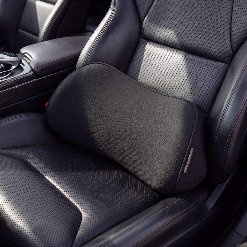 Memory Foam Lumbar Support Pillow for Car, Back Pain Relief Cushion