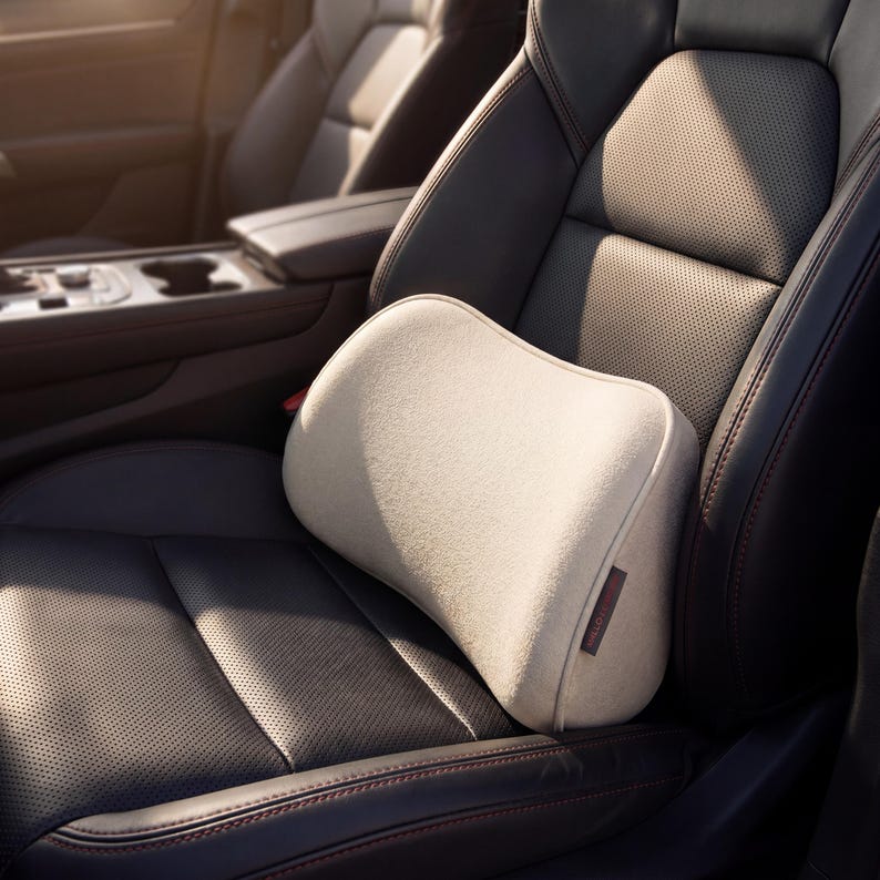 Memory Foam Lumbar Support Pillow for Car, Back Pain Relief Cushion